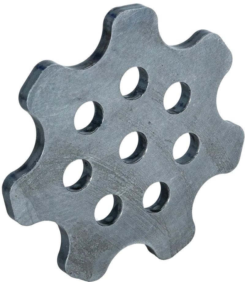 Flat laser-cut sheet metal part